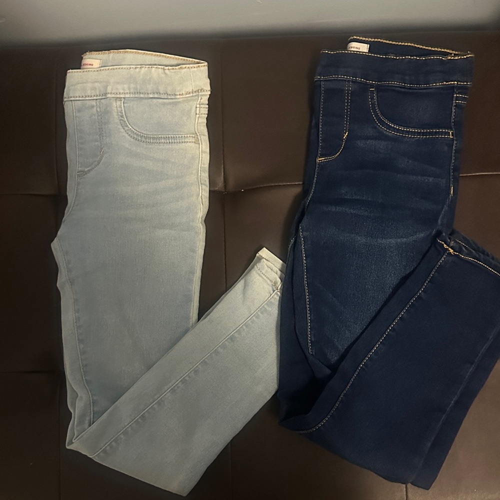 Stylish girls Jeggings in Light Blue and Dark Blue